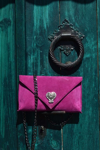 Heart Bag Suede